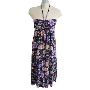 Rachael & Chloe Floral Print Strapless Summer Dress Size Small